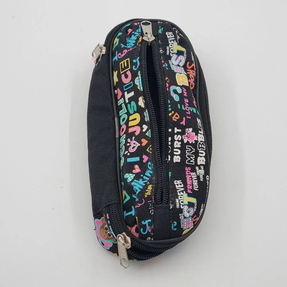 Justice 3pc Bobbie Monkey Set: Notebook, New Pencil Case & Zip Wallet